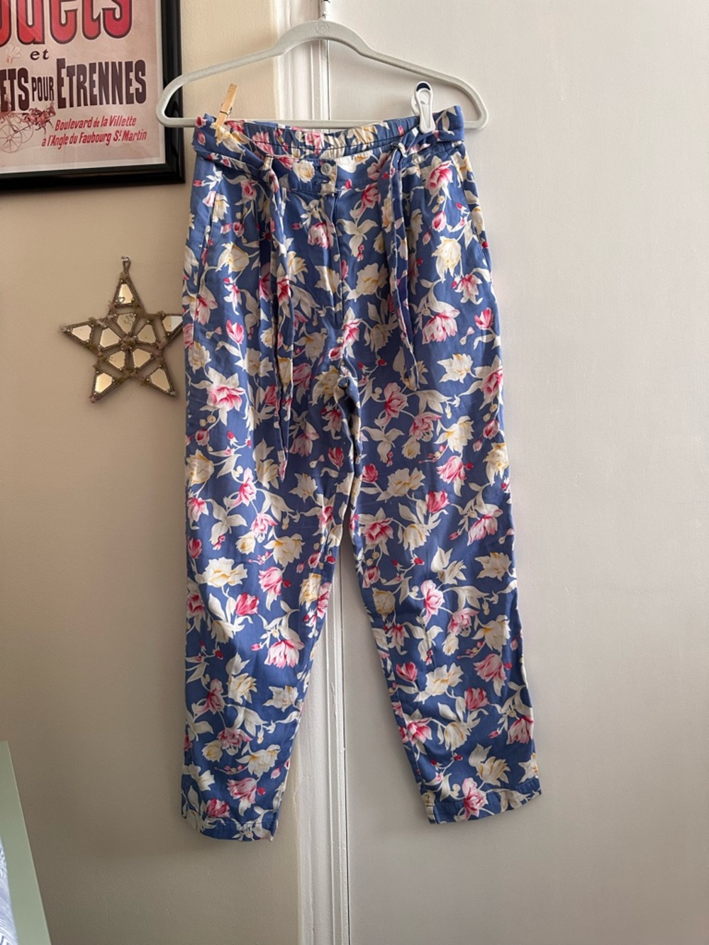 Talbots Petite Pants - Blue Floral